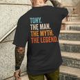 Tony The Man The Myth The Legend First Name Tony Men's T-shirt Back Print Gifts for Him