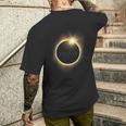 Total Eclipse Map Path Of Totality Lover April 8 2024 Men's T-shirt Back Print Gifts for Him