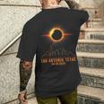 Total Solar Eclipse 04082024 San Antonio Texas Men's T-shirt Back Print Gifts for Him