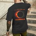 Total Solar Eclipse 2024 Columbus Indiana Men's T-shirt Back Print Gifts for Him