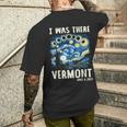 Total Solar Eclipse 2024 Vermont Starry Night Painting Men's T-shirt Back Print Gifts for Him
