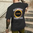 Total Solar Eclipse Best Birthday Present Ever April 8 2024 Men's T-shirt Back Print Gifts for Him