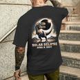 Total Solar Eclipse Dinosaur Dino T-Rex April 8 2024 Kid Boy Men's T-shirt Back Print Gifts for Him