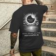 Total Solar Eclipse Indianapolis 2024 United States Men's T-shirt Back Print Gifts for Him