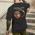 Totality 2024 Total Solar Eclipse Lion 4 8 2024 America Fun Men's T-shirt Back Print Gifts for Him