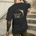Totality Twice In A Lifetime Solar Eclipse 2024 Illinois Men's T-shirt Back Print Gifts for Him