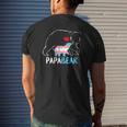 Trans Papa Bear Proud Dad Rainbow Transgender Father's Day Mens Back Print T-shirt Gifts for Him