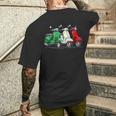 Tricolore Mit Italienischer Flagge Italienischer Roller T-Shirt mit Rückendruck Geschenke für Ihn