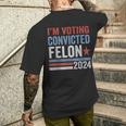Trump 2024 Convicted Felon I'm Voting Convicted Felon 2024 Men's T-shirt Back Print Gifts for Him