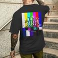 Tv Test Pattern Color Bars Tv Static And Vintage Tv Men's T-shirt Back Print Funny Gifts