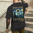 Twice In Lifetime Eclipse April 8 2024 Starry Night Van Gogh Men's T-shirt Back Print Gifts for Him