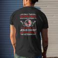 Two Defining Forces Jesus Christ & The American Veteran Mens Back Print T-shirt Gifts for Him