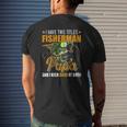 I Have Two Titles Fisherman Papa Bass Fishing Father's Day Mens Back Print T-shirt Gifts for Him