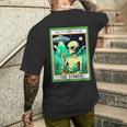 Ufo Alien Smoking Cannabis Weed 420 The Stoner Tarot Card Men's T-shirt Back Print Gifts for Him