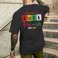 Unapologetically Black Free-Ish Since 1865 Junenth Men's T-shirt Back Print Funny Gifts