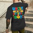 Uncle Of The Birthday Boy Game Gaming Family Matching Men's T-shirt Back Print Gifts for Him