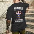 Uncle Huncle Mustache Bodybuilder Gym Workout Mens Back Print T-shirt Gifts for Him