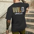Uncle Of The Wild One Zoo Birthday Safari Jungle Animal Men's T-shirt Back Print Gifts for Him