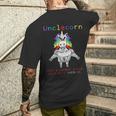 Unclecorn Unicorn With Muscle Normal Uncle Just Awesome Mens Back Print T-shirt Gifts for Him