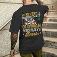 Never Underestimate An Old Man Who Plays Darts Darts Men's T-shirt Back Print Gifts for Him