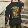 Never Underestimate A Veteran Military Men's T-shirt Back Print Gifts for Him