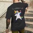 Unicorn Dab Saufen Es Escaliert Eh Frauen Jga Slogan T-Shirt mit Rückendruck Geschenke für Ihn