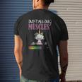 Unicorn Pony Installing Muscles Unicorn Gym Mens Back Print T-shirt Gifts for Him