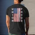Union Proud American Flag Millwright Mens Back Print T-shirt Gifts for Him