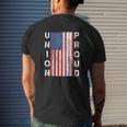 Union Proud American Flag Operating Engineer Mens Back Print T-shirt Gifts for Him