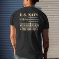 Us Navy Submariner Pride Runs Deep Sub Veteran Men's T-shirt Back Print Funny Gifts