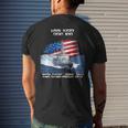 Uss Kidd Ddg-100 Destroyer Ship Usa Flag Veteran Xmas Mens Back Print T-shirt Gifts for Him