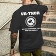 Va-Thor Wie Ein Normaler Papa Nuriel Coolerater Spruch T-Shirt mit Rückendruck Geschenke für Ihn