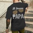 Vatertag Alle Amerikanischen Papa Leopard Sonnenbrillen T-Shirt mit Rückendruck Geschenke für Ihn