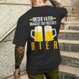 Vatertag Saufenater Frisches Bier Papa Kapuzenjacke T-Shirt mit Rückendruck Geschenke für Ihn