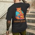 Vatertagater Sohn Tochter Sohn Papa Bär Kapuzenjacke T-Shirt mit Rückendruck Geschenke für Ihn