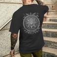 Vegvisiriking Norse Runes Nordmann Mythology T-Shirt mit Rückendruck Geschenke für Ihn