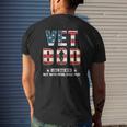 Vet Bod Like Dad Bod With More Knee Pain American Flag Mens Back Print T-shirt Gifts for Him