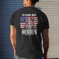 Veteran Wife Most People Never Meet Their Heroes I Married Tee Mens Back Print T-shirt Gifts for Him