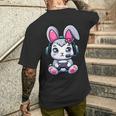 Video Game Easter Bunny Cute Gamer Girl Men's T-shirt Back Print Gifts for Him