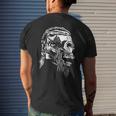 Viking Warrior Skull With Great Beard Mens Back Print T-shirt Gifts for Him