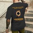 Vincennes Indiana 2024 Total Solar Eclipse Men's T-shirt Back Print Gifts for Him