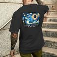Vintage American Totality Starry Night Eclipse Solar 2024 Men's T-shirt Back Print Gifts for Him