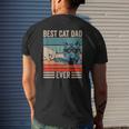 Vintage Best Cat Dad Ever Bump Fist Father's Day Tank Top Mens Back Print T-shirt Gifts for Him