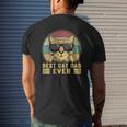 Vintage Best Cat Dad Ever Bump Fit Mens Back Print T-shirt Gifts for Him