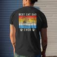 Vintage Best Cat Dad Ever Cat Dad Father Day Mens Back Print T-shirt Gifts for Him
