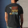 Vintage Best Pap Pap By Par Golf Father's Day Papa Grandpa Mens Back Print T-shirt Gifts for Him