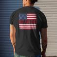 Vintage Best Papa Ever American Flag Father's Day Mens Back Print T-shirt Gifts for Him
