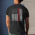 Vintage Best Pappy Ever American Flag Father's Day Mens Back Print T-shirt Gifts for Him