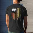 Vintage Best Shiba Inu Dad Ever With American Flag Mens Back Print T-shirt Gifts for Him