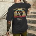 Vintage Dackel Papa Hundeliebhaber Dackelater Hund Besitzer T-Shirt mit Rückendruck Geschenke für Ihn